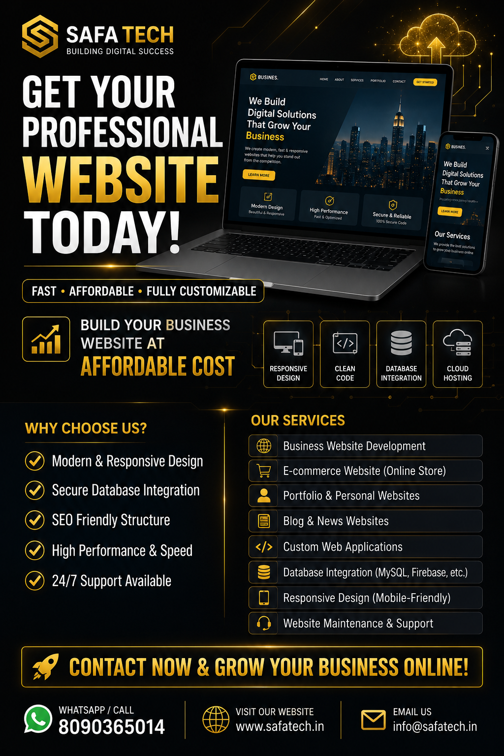 SAFA TECH portfolio website sample